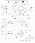 Camshaft Crankshaft Cylinder Engine Sump Lubrication Piston Group Diagram and Parts List for 12Q502-0015-E1  Briggs and Stratton Engine